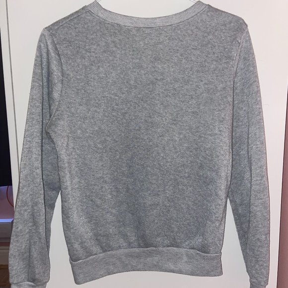 [2-Piece] Cropped Sweater + BABE Sweater || Grey - Picture 10 of 14